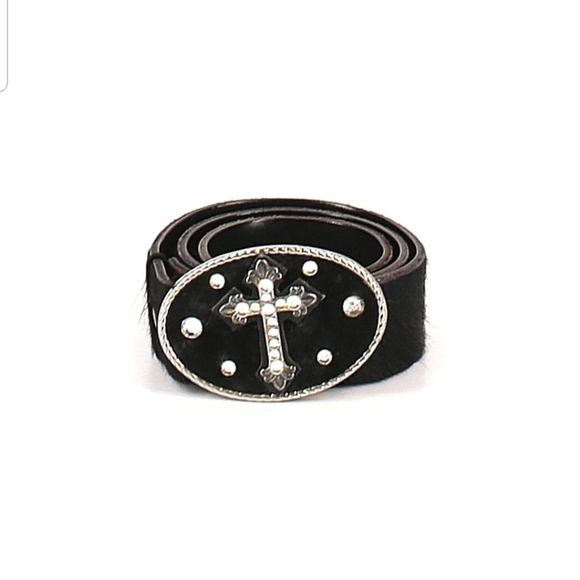 Michelle Monroe Western Cowhide Belt Sz 34 - Picture 2 of 9